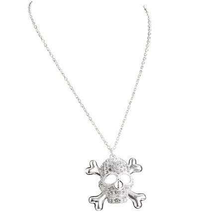 Collana di Halloween con teschio e diamanti
