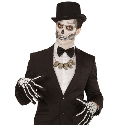 Collana di Halloween Teschi d'argento