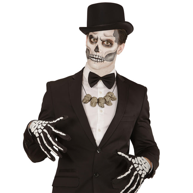 Collana di Halloween Teschi d'argento