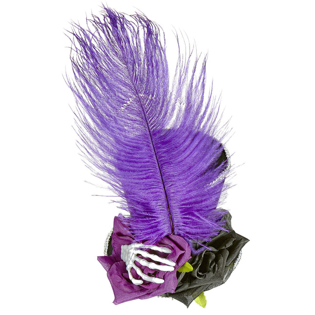 Cappello di Halloween Viola Mini Scheletro