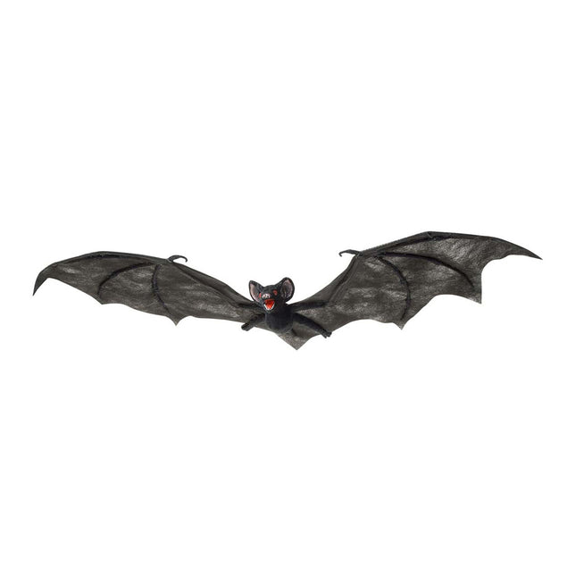 Pipistrello finto di Halloween nero 74 cm
