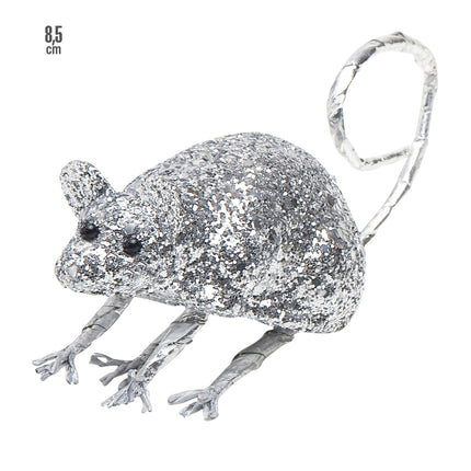 Topo finto argento 8,5 cm