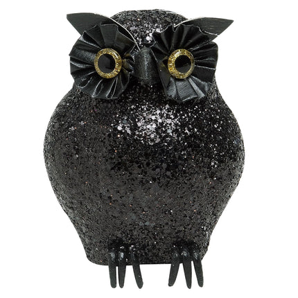 Gufo finto nero 10,5 cm