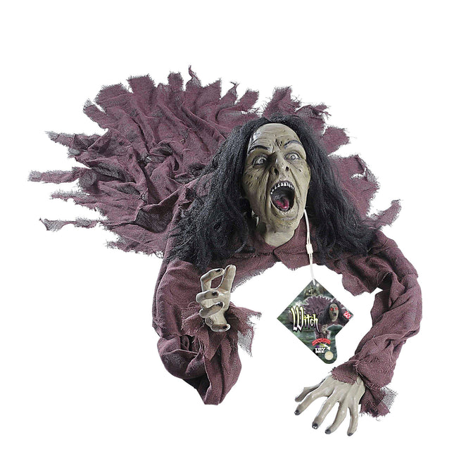 Bambola strega di Halloween con suoni e luci