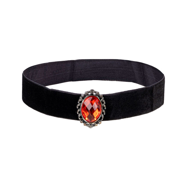 Collana di Halloween con pietre rosse