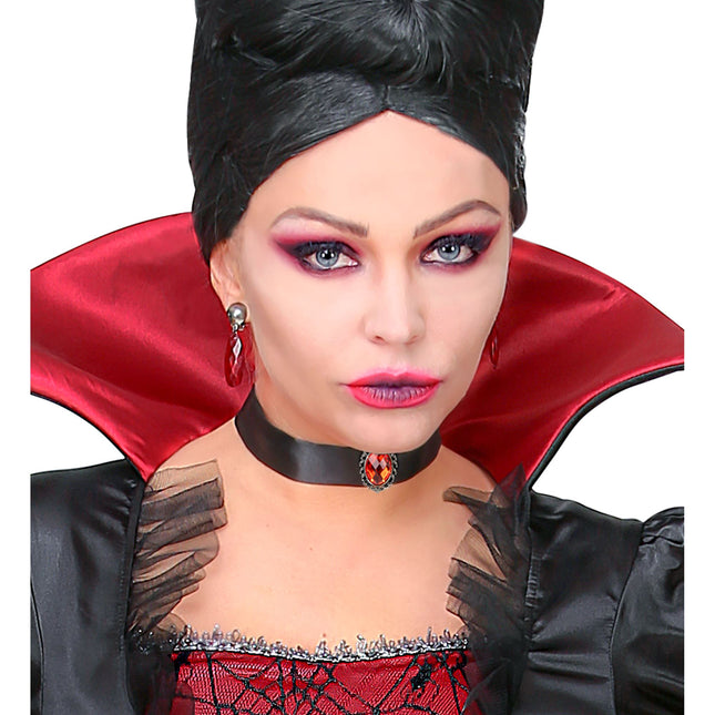Collana di Halloween con pietre rosse