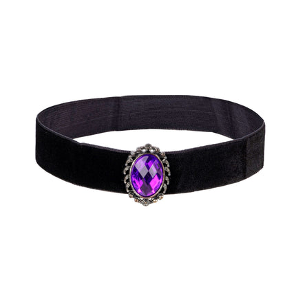 Collana di Halloween con pietre viola