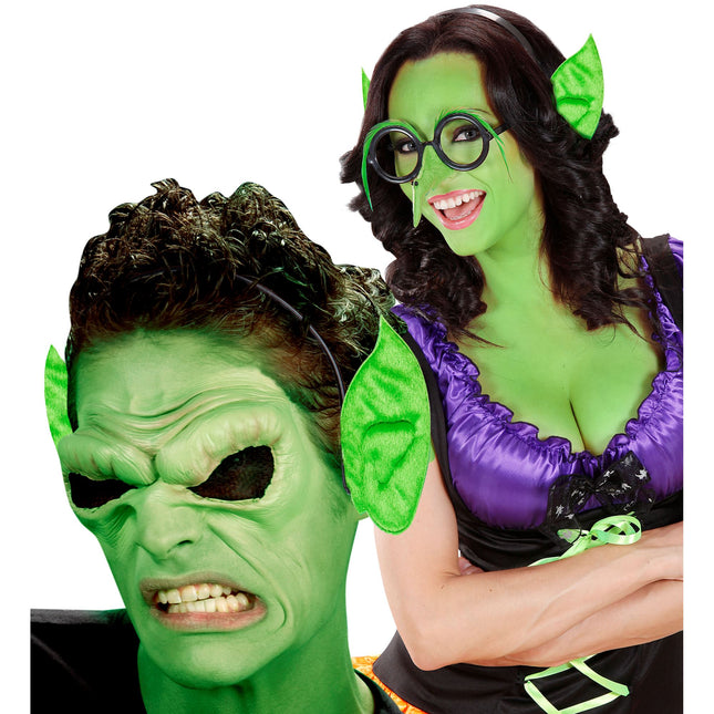 Cerchietto Halloween Orecchie Verdi