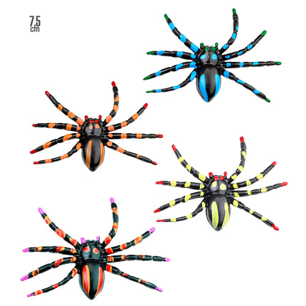 Ragno finto di Halloween 7cm 4pz