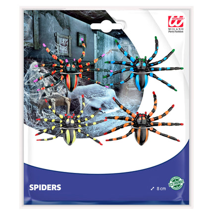 Ragno finto di Halloween 7cm 4pz