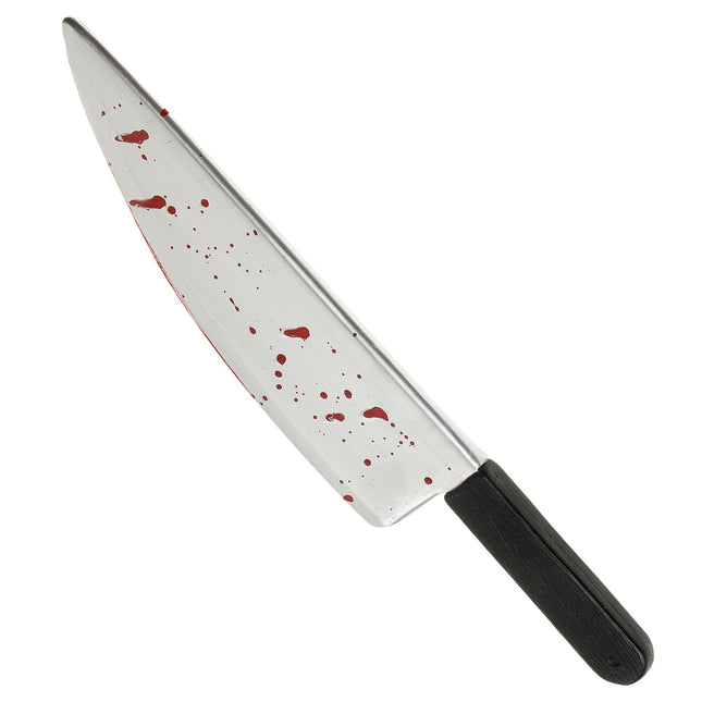 Coltello finto sangue di Halloween 48 cm