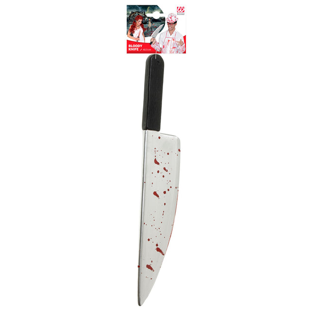 Coltello finto sangue di Halloween 48 cm