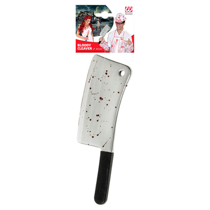 Ascia finta di Halloween con sangue 44 cm