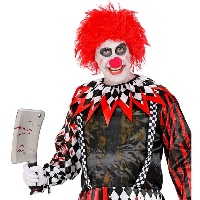 Ascia finta di Halloween con sangue 44 cm