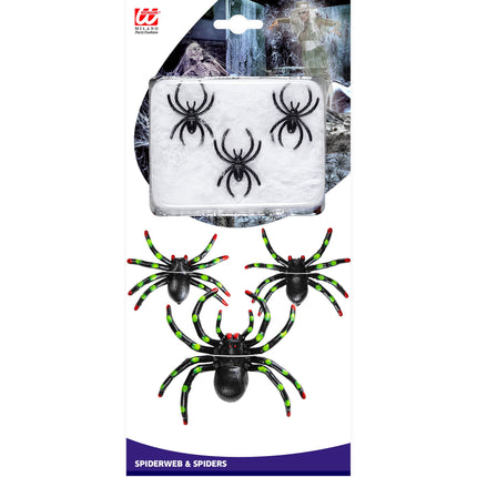 Ragnatela di Halloween con ragni