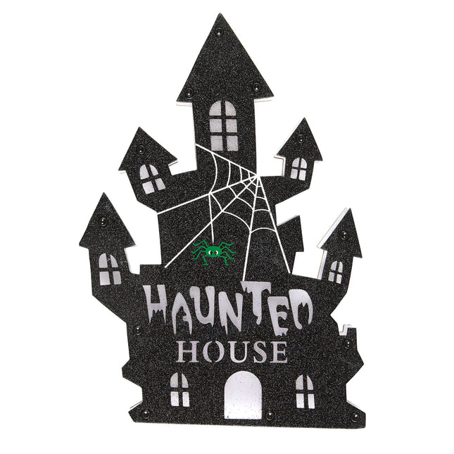 Decorazione da parete di Halloween Casa stregata con luce