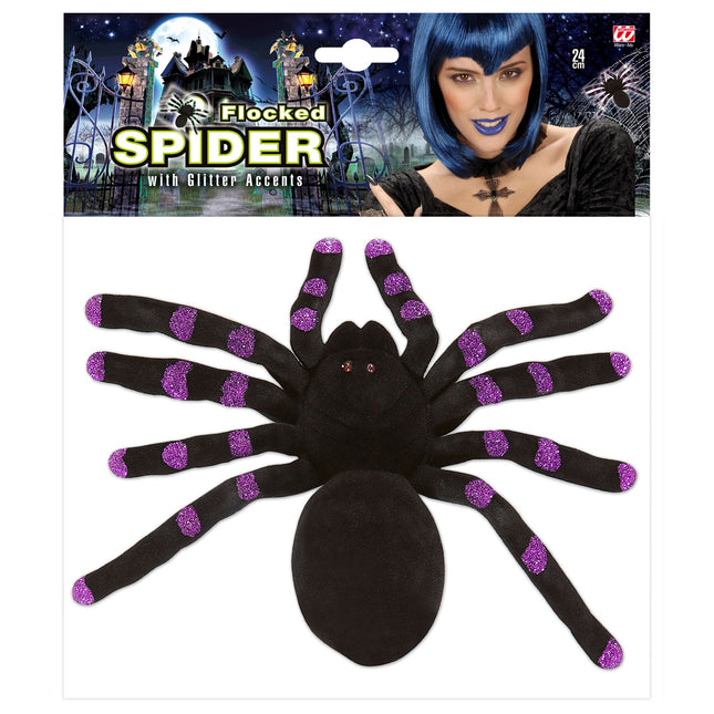 Ragno finto di Halloween 24 cm 2 pezzi