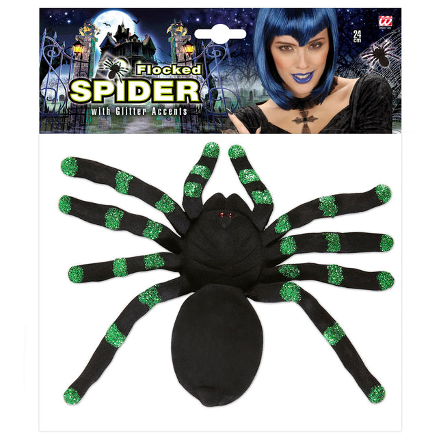 Ragno finto di Halloween 24 cm 2 pezzi