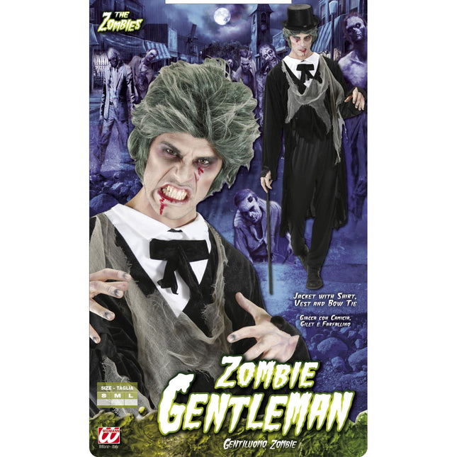 Costume Halloween Uomo Zombie 4 pezzi