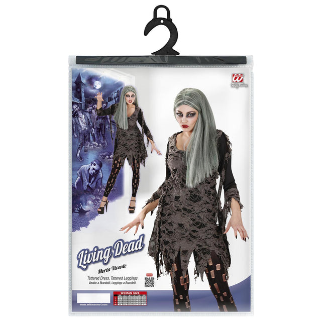 Costume Halloween Donna Zombie 2 pezzi