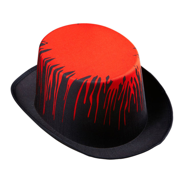 Cappello di Halloween nero che gocciola sangue