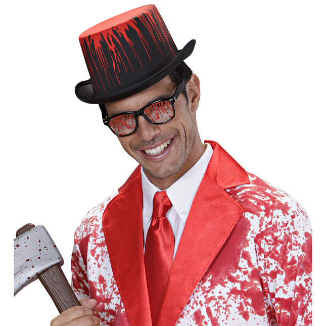 Cappello di Halloween nero che gocciola sangue