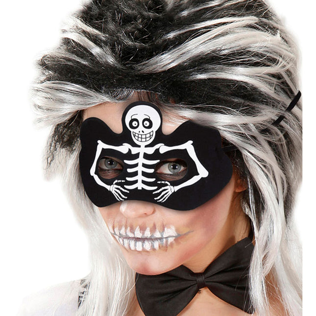 Maschera occhi Halloween Scheletro