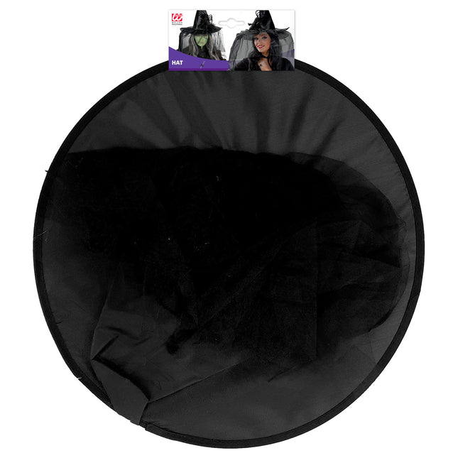 Cappello da strega di Halloween con velo e ragno