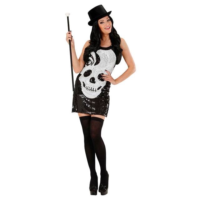 Abito Halloween Teschio Paillettes