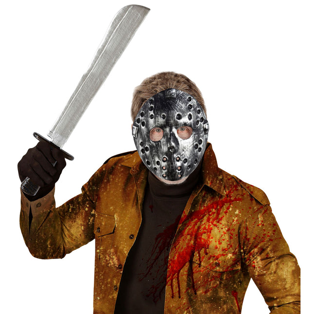 Set di accessori per Halloween Maschera e Machette 2 pezzi
