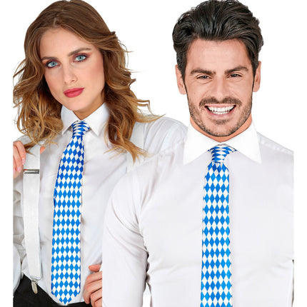 Cravatta Oktoberfest Blu Bianco
