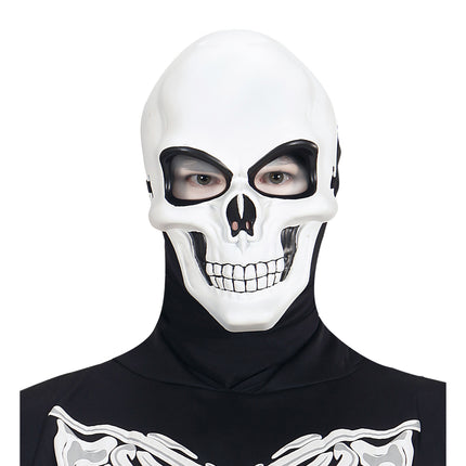 Maschera di Halloween Teschio Bianco Nero