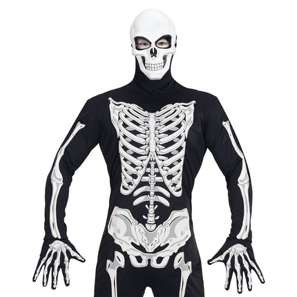 Maschera di Halloween Teschio Bianco Nero
