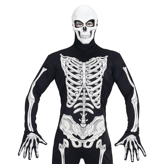 Maschera di Halloween Teschio Bianco Nero