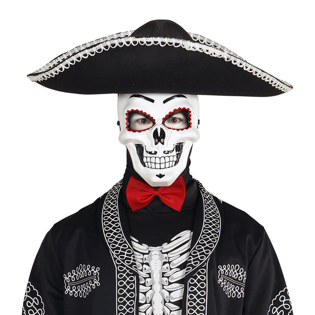 Maschera Dia De Los Muertos Bianca