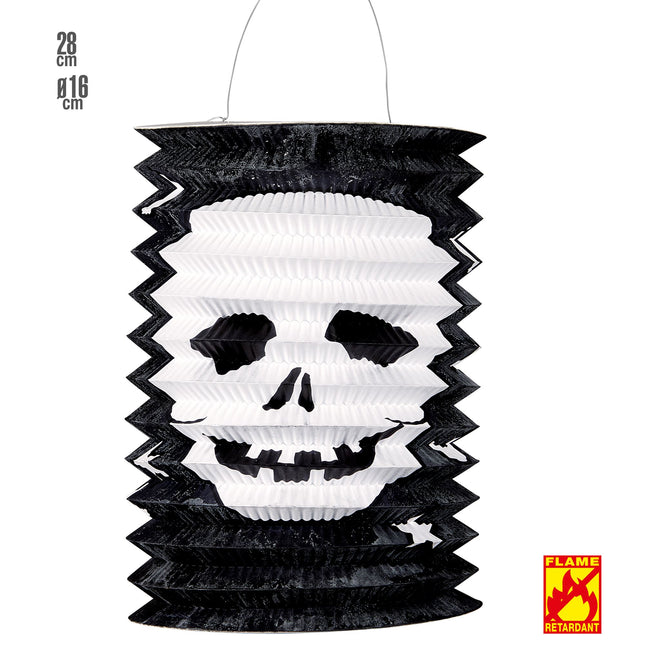 Lampione di Halloween Teschio Nero