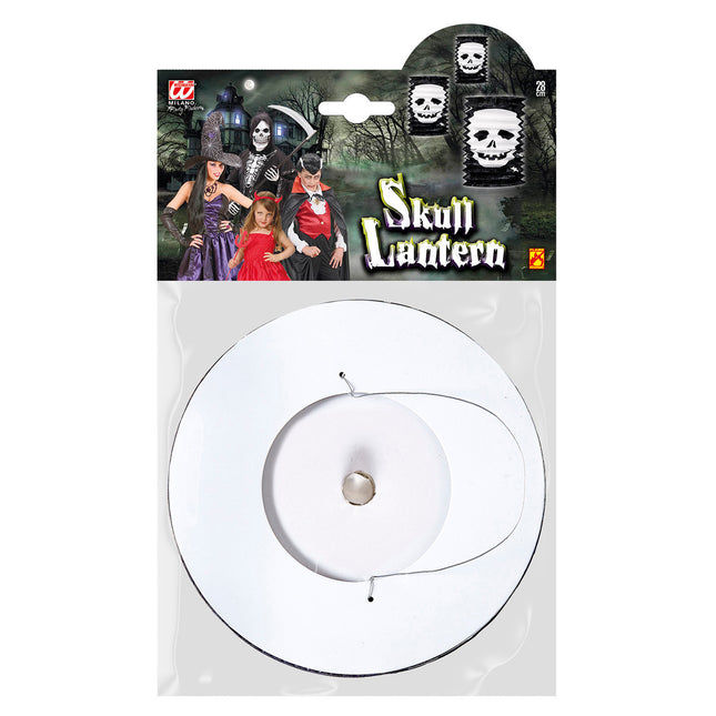 Lampione di Halloween Teschio Nero