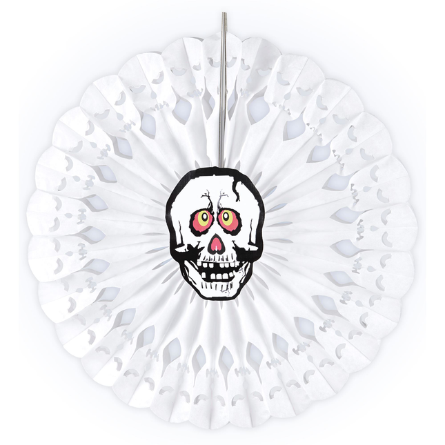 Cranio a ventaglio bianco 50 cm