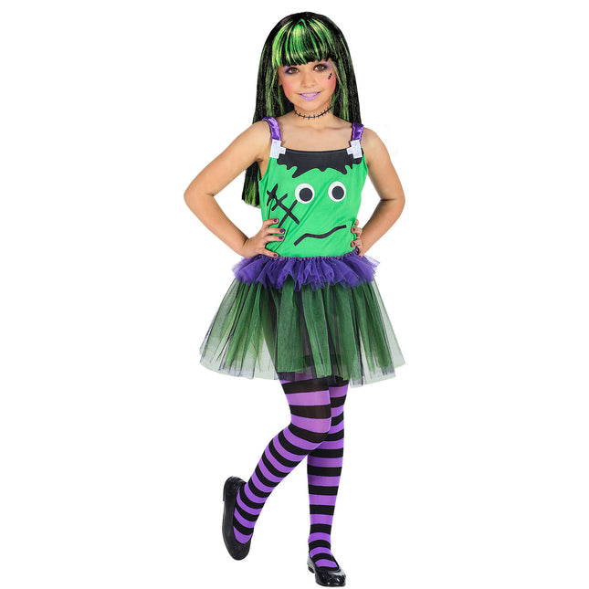 Vestito di Halloween Verde Ragazza Mostro
