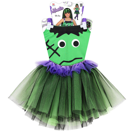 Vestito di Halloween Verde Ragazza Mostro