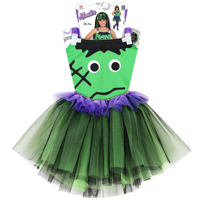 Vestito di Halloween Verde Ragazza Mostro