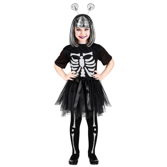 Vestito di Halloween Scheletro Nero