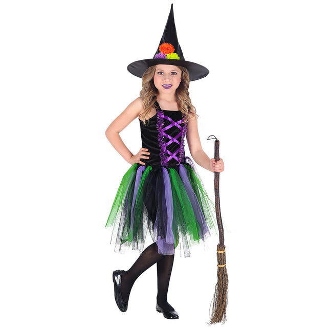 Vestito di Halloween Nero Viola Ragazza