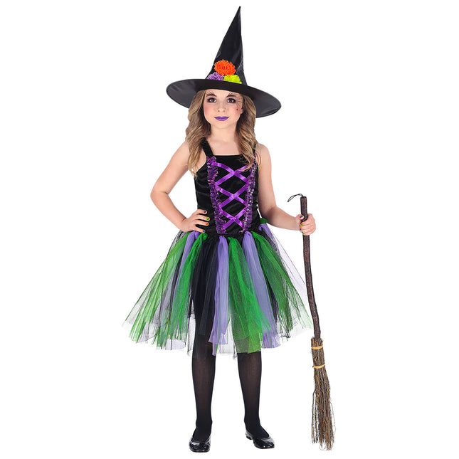 Vestito di Halloween Nero Viola Ragazza