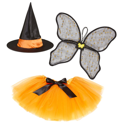 Set di accessori per Halloween Bambino Strega 3 pezzi