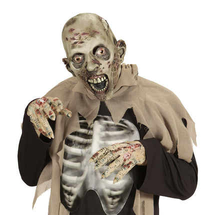 Maschera di Halloween verde zombie