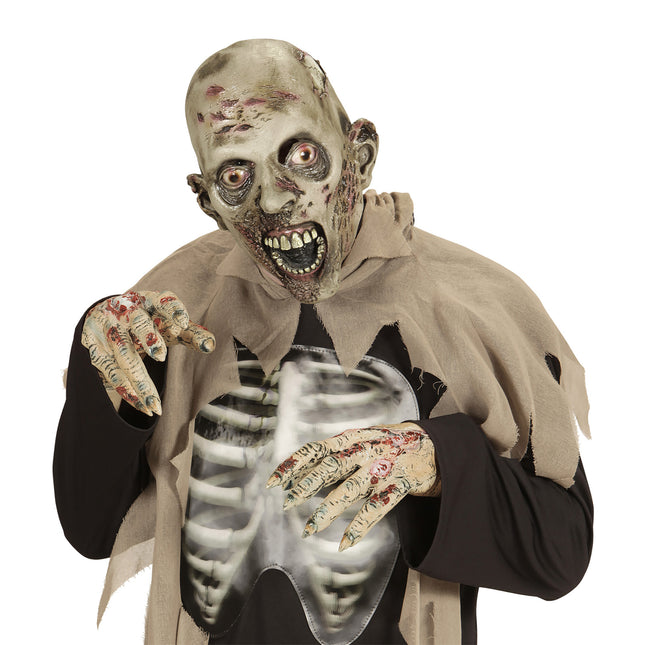 Maschera di Halloween verde zombie