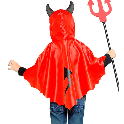 Poncho Halloween Bambino Diavolo
