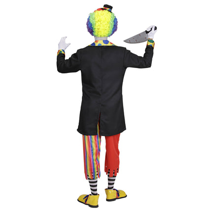 Abito da clown uomo 5 pezzi