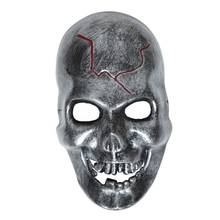 Maschera di Halloween Teschio Grigio Ferro